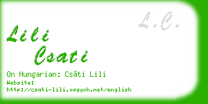lili csati business card